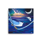 Galactic Night Heron Canvas Print