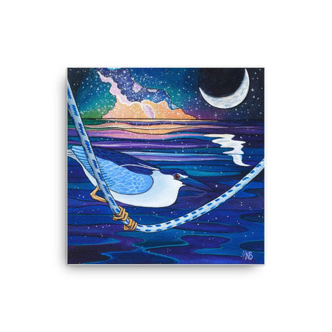 black crowned night heron art, anastasiya bachmanova