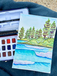 "Tropic Destination" Original Watercolor Painting