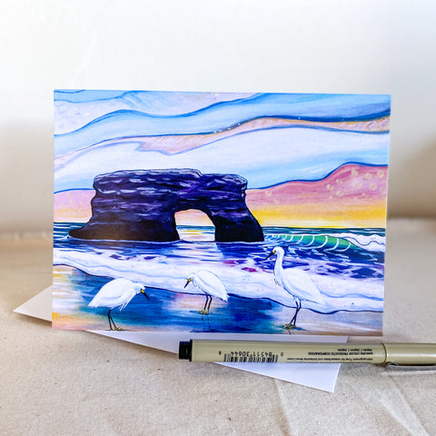 natural bridges santa cruz california art greeting note card