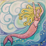 mermaid painting, follow the sun art, anastasiya bachmanova