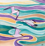 caspain terns abstract bird art