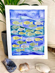 fish original watercolor painting