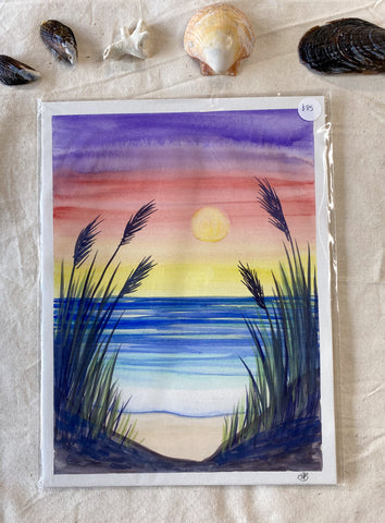 "Beach Dunes" Original Watercolor Painting