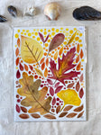 fall autumn leaves watercolor painting