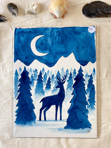 Winter Magic Watercolor Painting