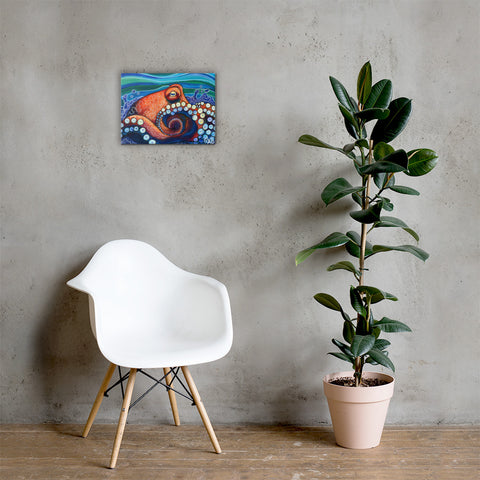 Inky Octopus Canvas Print
