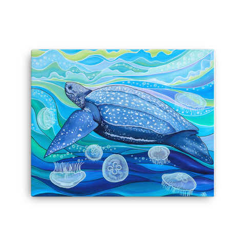 leatherback sea turtle art print, anastasiya bachmanova