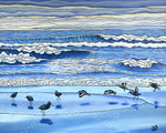 Moss Landing Shorebirds acrylic painting Follow the Sun Art
