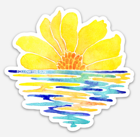 flower ocean sunset sticker