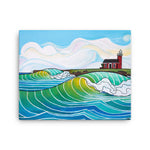 steamer lane santa cruz surf art print, anastasiya bachmanova