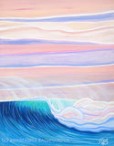 surf art wave acrylic painting follow the sun