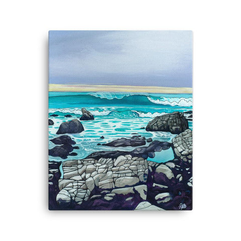 tide pools seascape canvas print, anastasiya bachmanova