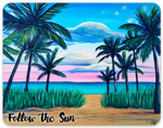 beach ocean palm trees tropical sticker