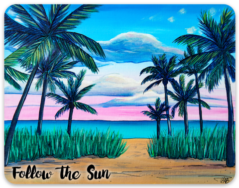 beach ocean palm trees tropical sticker