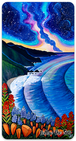 big sur milky way wildflower sticker