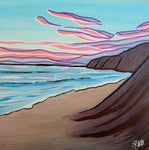 beach sunset painting follow the sun art
