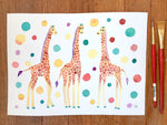 childrens illustration giraffe art