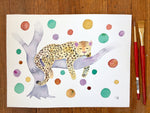 leopard illustration, kids room art