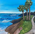 pleasure point surf, santa cruz california painting
