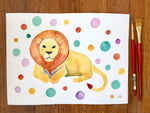 lion illustration, kids decor