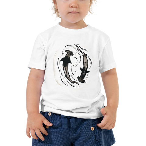 hammerhead shark kids t shirt, follow the sun art, surf style fashion