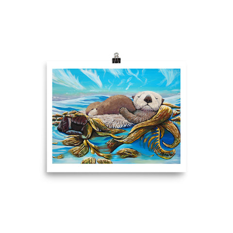 sea otter art print, anastasiya bachmanova