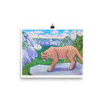 mountain lion yosemite art print, anastasiya bachmanova