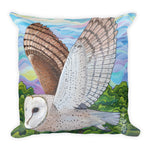 barn owl throw pillow