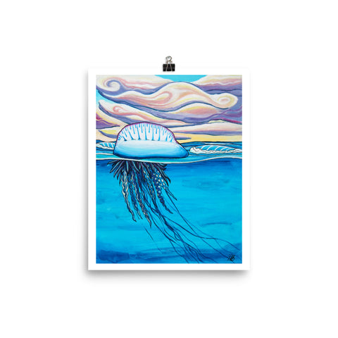 Portuguese man o war art print