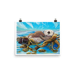 Sea Otter Mom & Pup Art Print