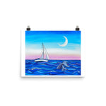 Sunset Sail Art Print