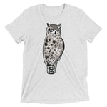 owl t shirt, follow the sun art, great horned owl