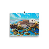 Sea Otter Mom & Pup Print